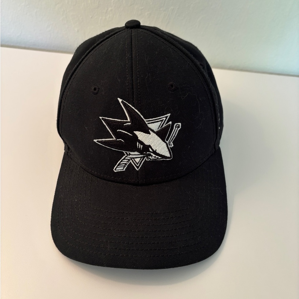 San Jose Sharks Fanatics All-Black Adjustable Hat